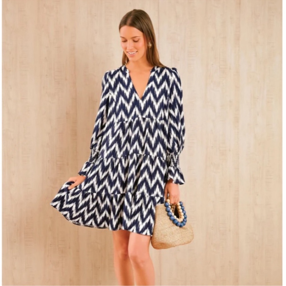 Tuckernuck Pomander Place Navy and White Dress